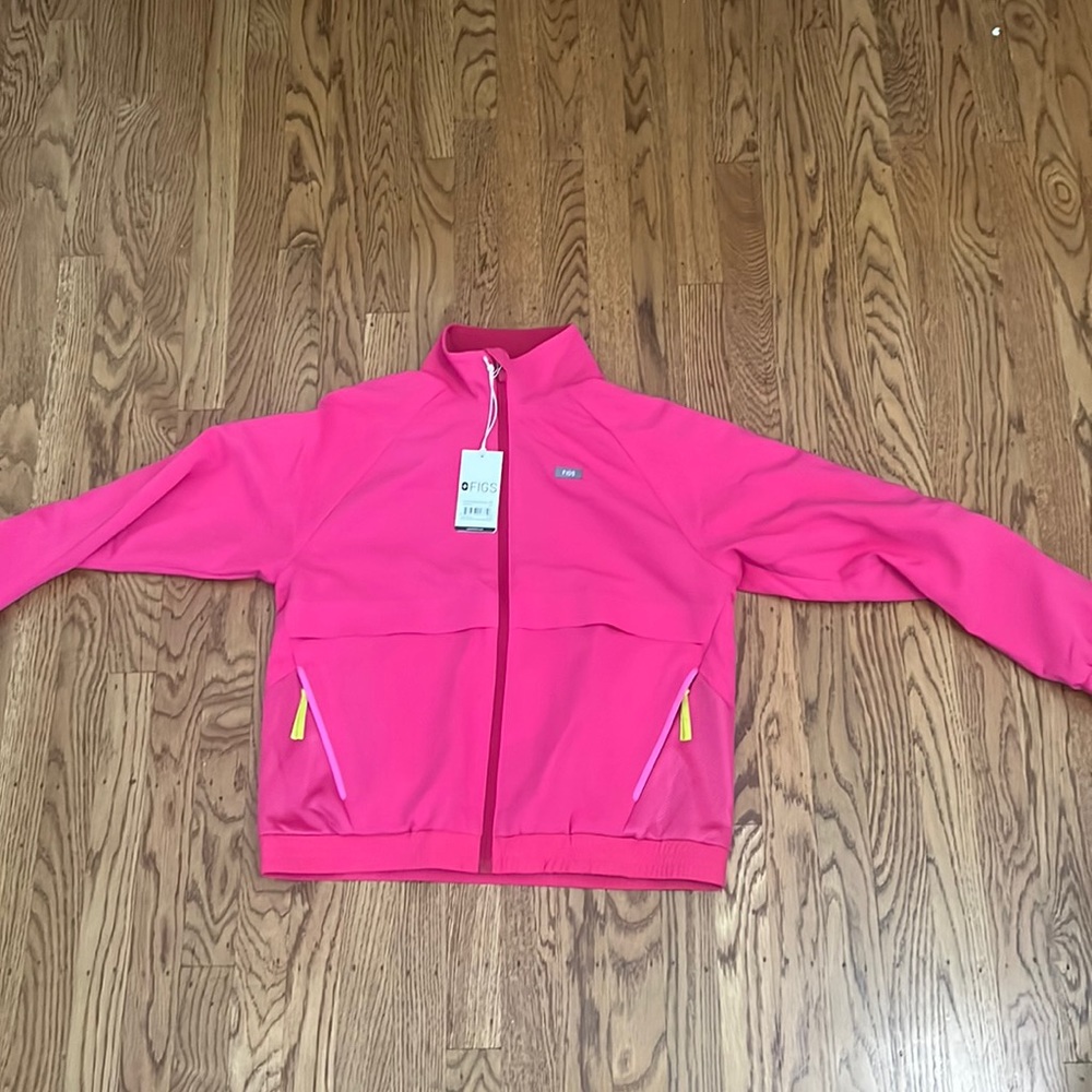 Figs Pink Bomber Jacket